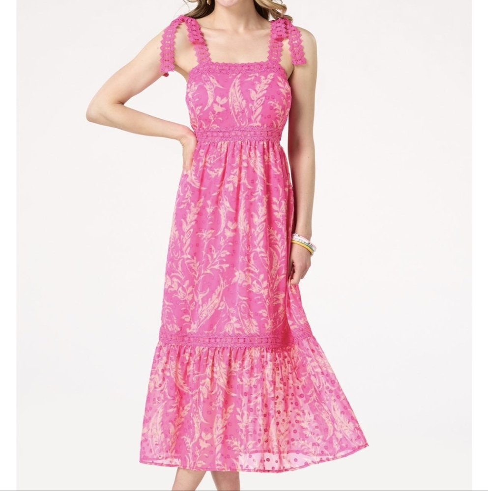 Pink Floral Sleeveless Dress
